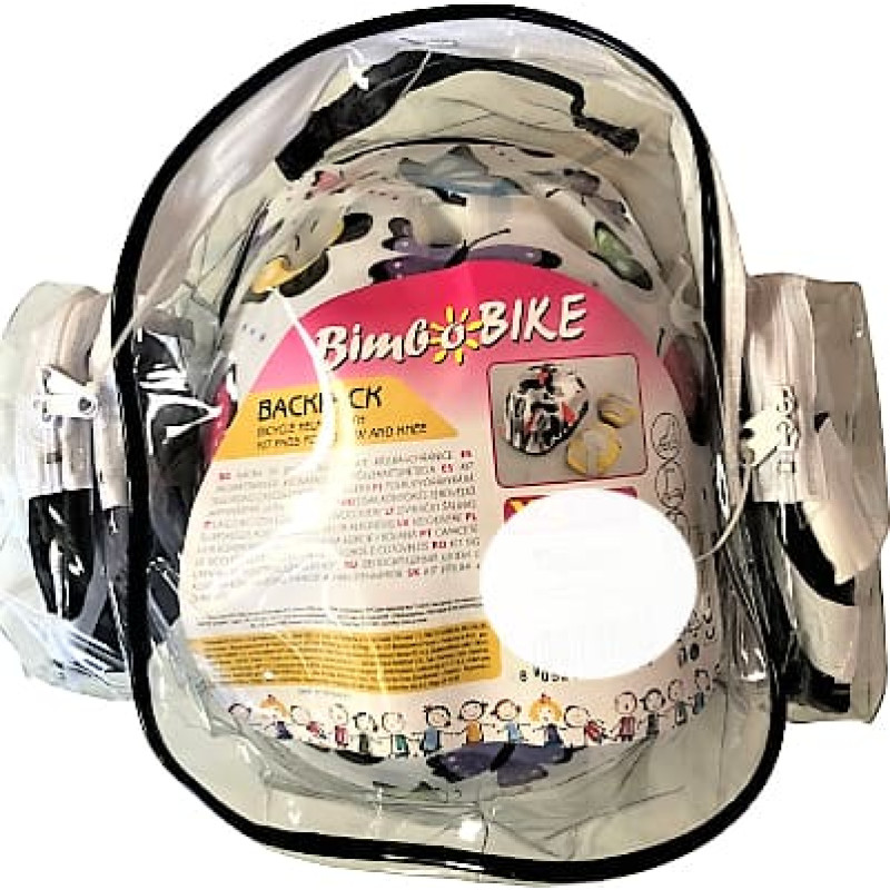 Bimbo Bike Rinkinys vaikams: dviračio &scaron;almas, kelių ir alkūnių apsaugos, dydis M, drugelių motyvas