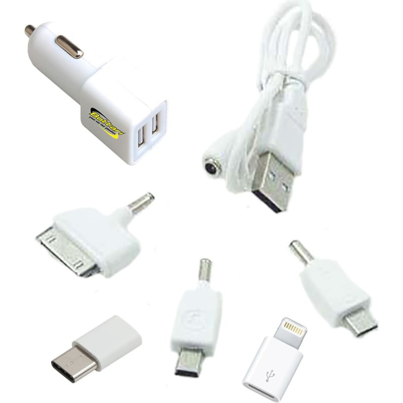 Bottari Automobilinis telefono kroviklis su 5 adapteriais 12V &bdquo;NEW CHARGER&ldquo;