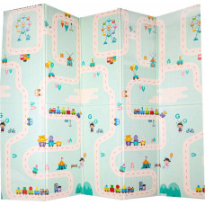 Edukacinis dvipusis sulankstomas putplasčio kilimėlis PANDOS GATVĖ 180 x 200 cm