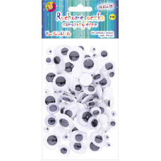 RUCHOME OCZKA OKRĄGŁE 105 SZTUK MIX