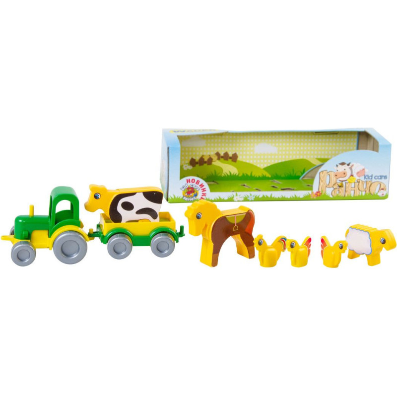 Tigres traktorius su gyvūnais Kid Car