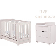 Danpol lova-sofa su stalčiumi ir komoda IVE, cashmere (Drewex)