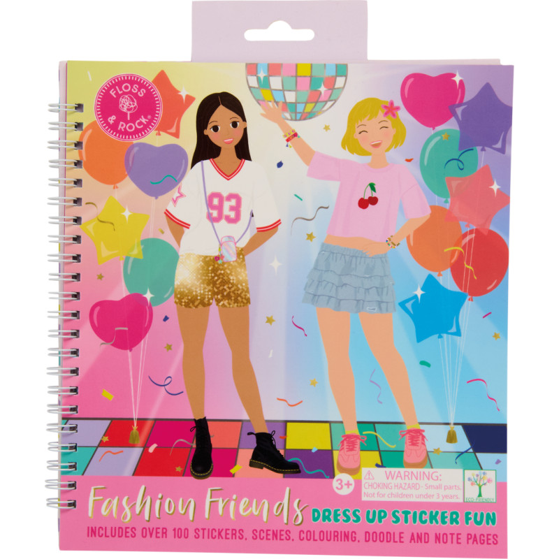 Floss & Rock Knygelė su 100 lipdukų Dress up, gimtadienyje