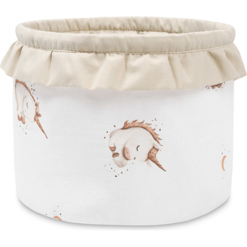 Sensillo BASKET FOR TOYS UNICORN BEIGE S