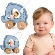 Viga Bead Maze on Wheels - Elephant 12M+