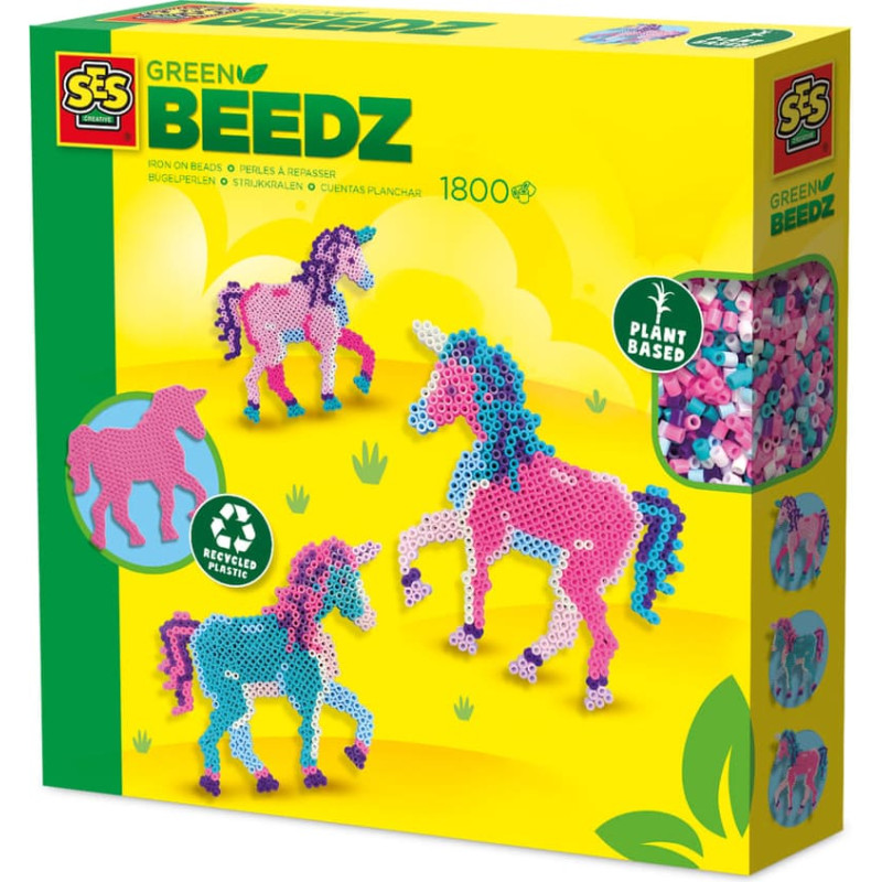 SES Green Beedz &ndash; Iron on beads set unicorn
