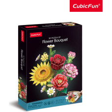 Cubic Fun CUBICFUN 3D dėlionė &bdquo;Gėlių puok&scaron;tė&ldquo;