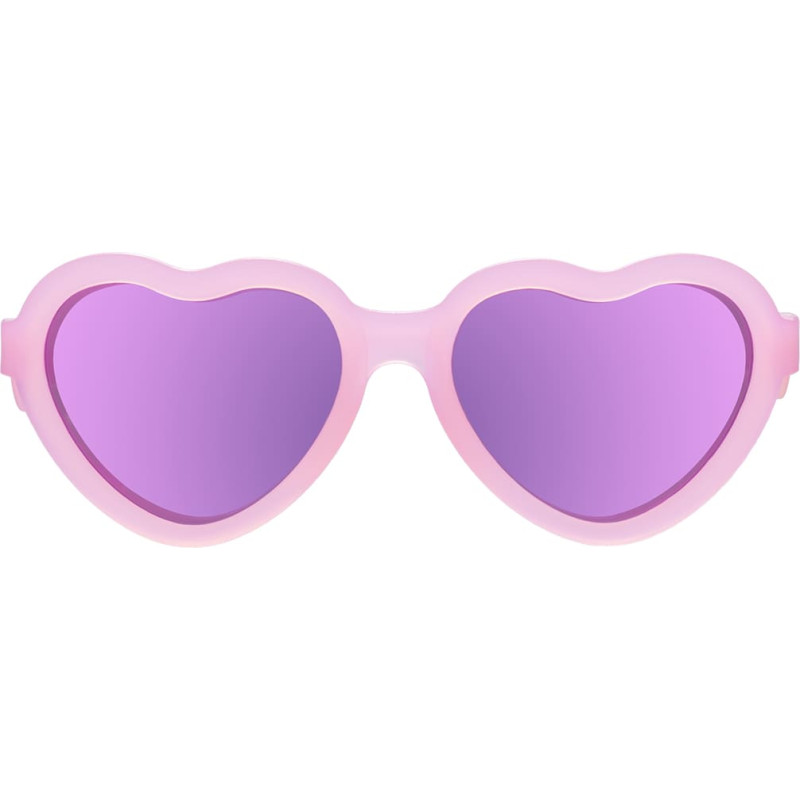Babiators Polarised heart-shaped sunglasses &ldquo;Frosted Pink&rdquo; with mirrored lenses, 3&ndash;5 years