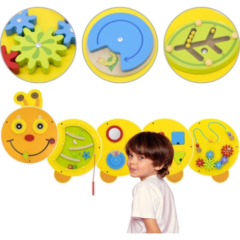 Viga Large Wooden Caterpillar Activity Board