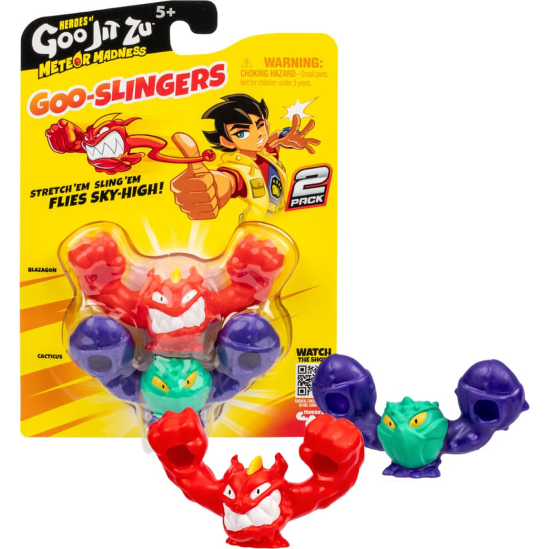 Goo Jit Zu HEROES OF GOO JIT ZU Meteor Madness Goo Slingers dviguba pakuotė
