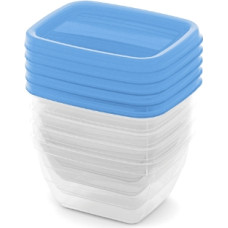 Curver Pārtikas trauciņu komplekts taisnstūrveida 5x0,25L Vedo caurspīdīgi zils