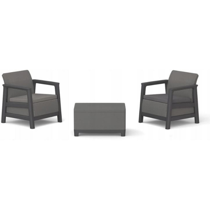 Keter Scandi Linea Balcony Set sodo baldų komplektas, pilkas