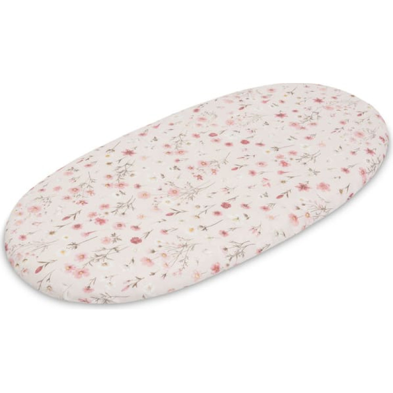 Sensillo STROLLER BEDSHEET COTTON BLOOM PINK 35X75