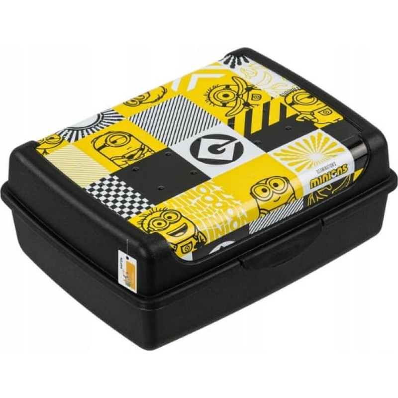 Keeeper Pārtikas uzglabā&scaron;anas trauks deco-click-box midi 1L Carla "Minions Mosaic" 17x13x7cm melns