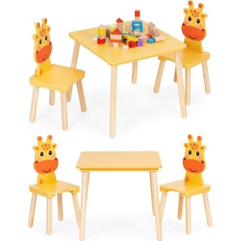 Ecotoys Galdiņ&scaron;+ 2 krēsliņi GIRAFFE 07035