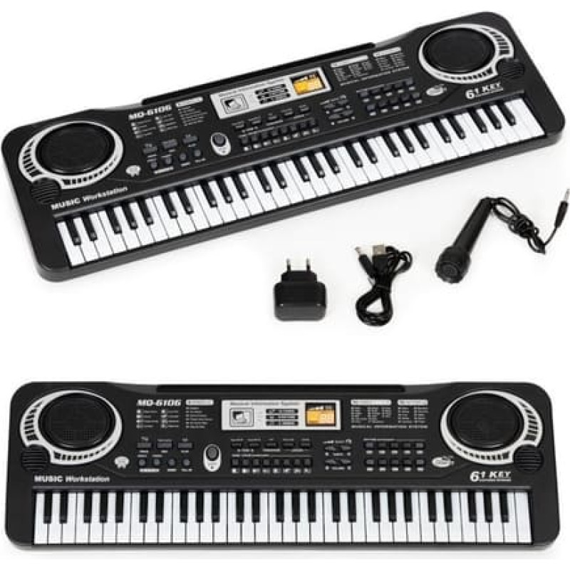 Iplay Elektriskās klavieres ar mikrofonu 79646, 54 &times; 17,5 cm, 61 taustiņ&scaron;