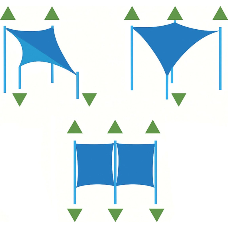 Springos Saulės pavėsio burė SN0058 4 x 3 m tamsiai pilka