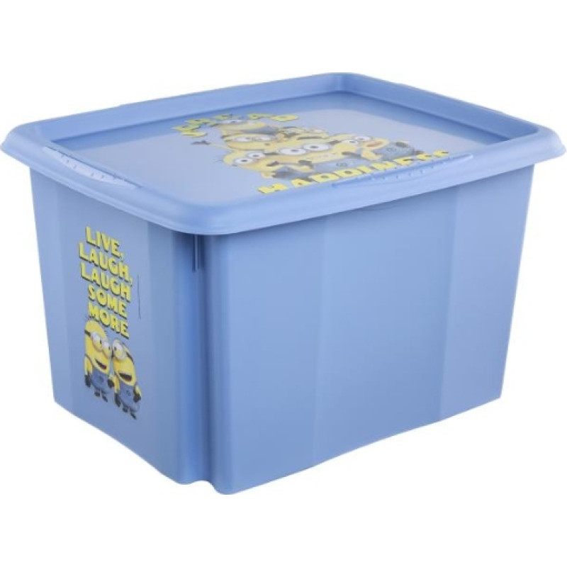 Keeeper Kaste ar vāku 30L Karolina &ldquo;Minions Happiness&rdquo; 45x35x27cm gai&scaron;i zila