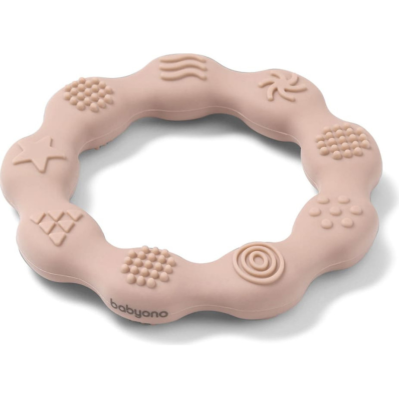 Babyono silicone teether ring beige 825/04
