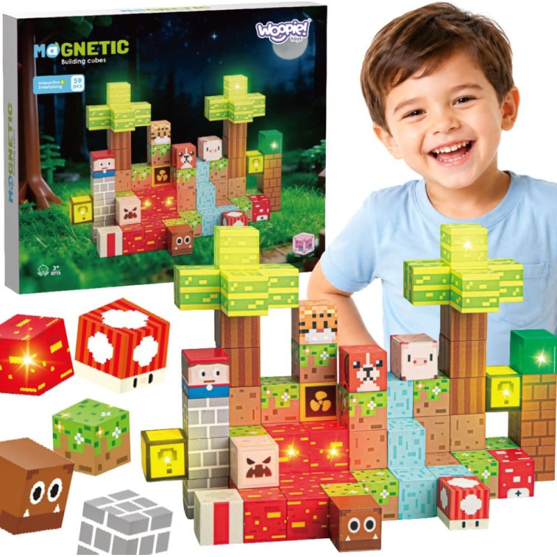 Woopie Magnetic Building Blocks Forest 75 pcs.