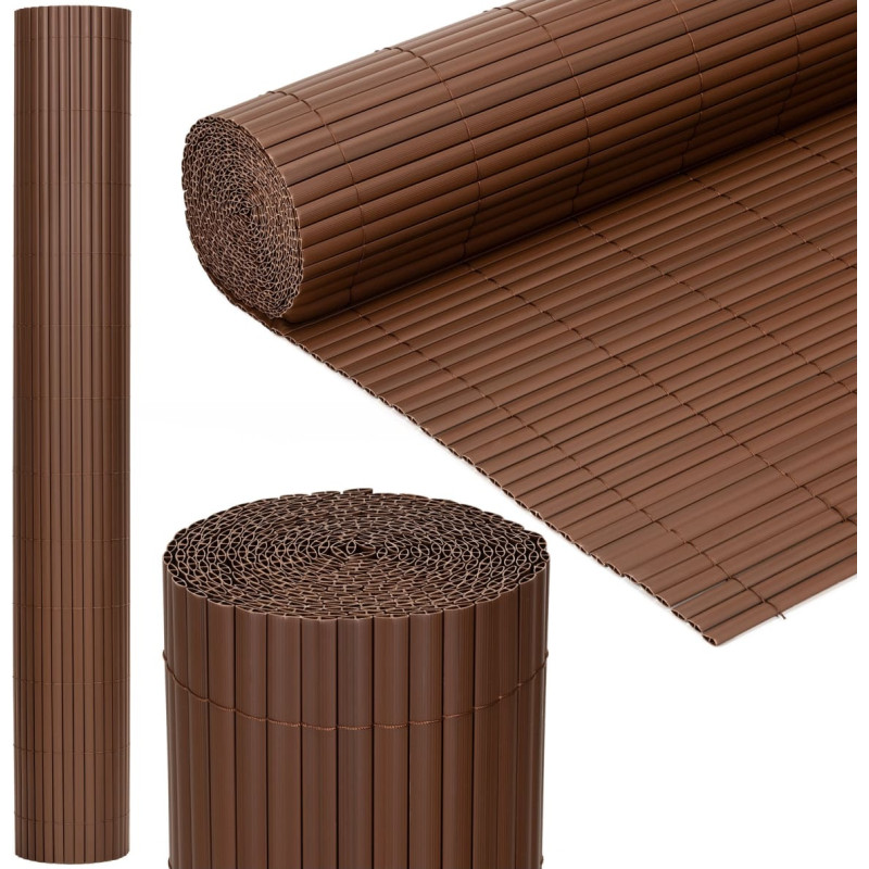 Springos PVC uždangalas-maskavimo kilimėlis 500x120 cm balkonui, terasai, tvorai, rudas