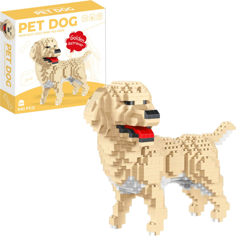 MINI KLOCKI PIES GOLDEN RETRIEVER 850 EL