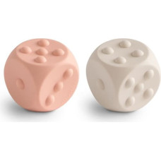 Mushie MU100217  Zabawka sensoryczna kostka pop it 2-pak Blush / Shifting S
