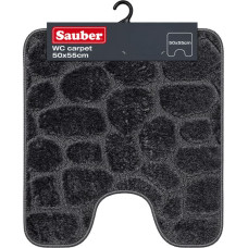 Sauber WC paklājs 50x55cm tum&scaron;i pelēks akmens raksts