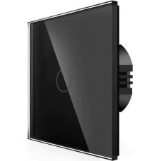 Spring One Gang, One Way Touch Switch, Glass Black