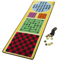 Melissa & Doug Melissa&Doug 4 in1 Game Rug Art.19424 Bērnu paklājiņš spēlēm  199.4 x 67.3 cm + 36 gab. koka kauliņi