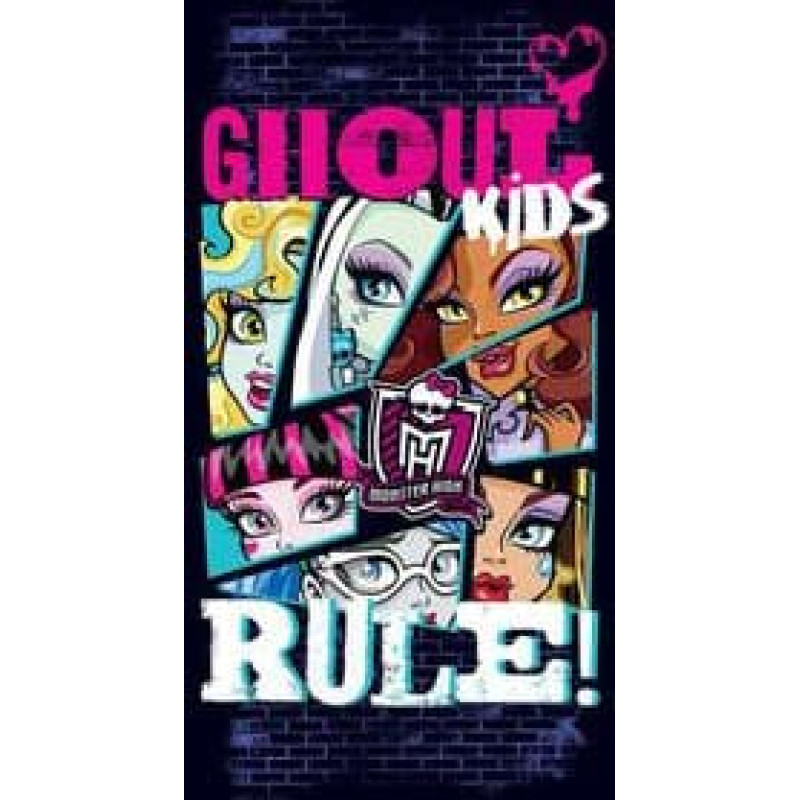 Faro Tekstylia Beach Towel Monster High Bērnu mīksts dabīgas kokvilnas dvielis 70х140cm