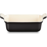 Le Creuset Cepamtrauks taisnstūra Heritage akmens masas 19x14cm / 1,1L melns