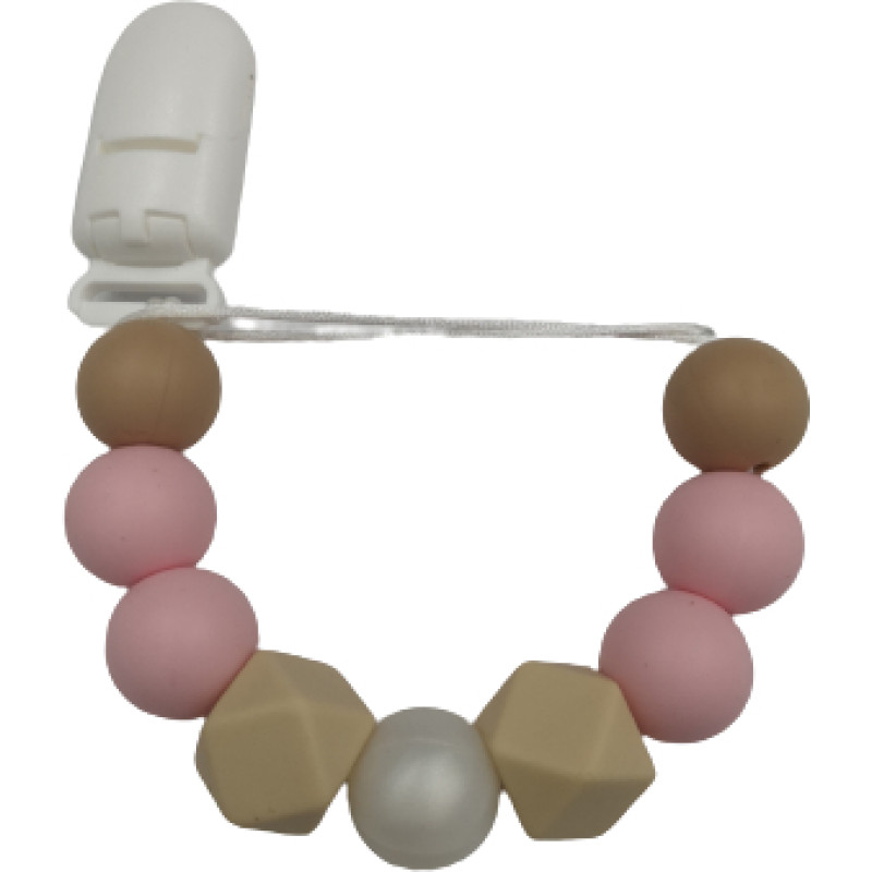 Baby In World BABY 01437 Zawieszka do smoczka Kryształ PINK/PEARL