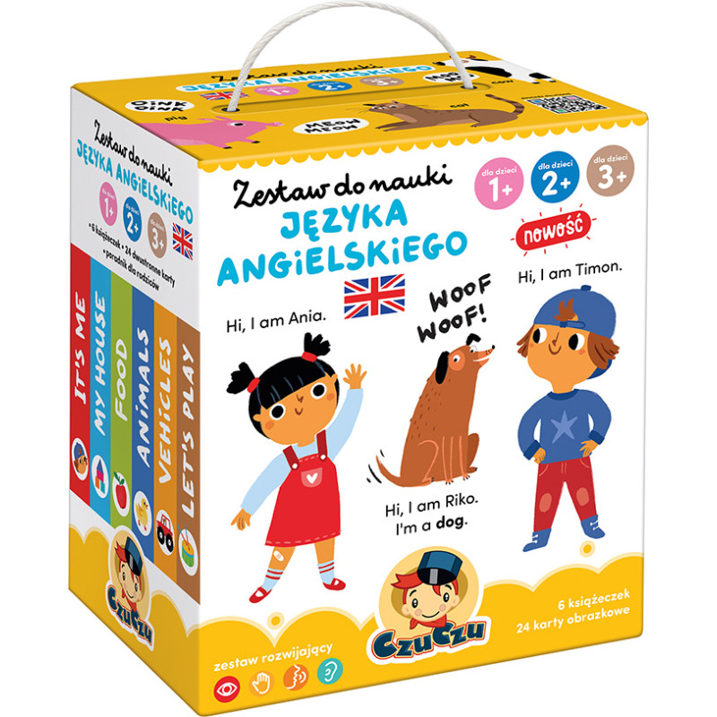 Czuczu 7223260 Książeczka edukacyjna 6szt+akc nauka Angielskiego 1-3