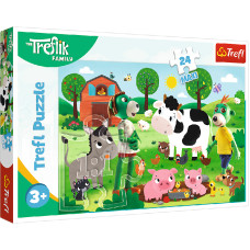 Trefl 14360 Puzzle 24 MAXI Rodzina Treflików / Zimowy czas z Treflikami