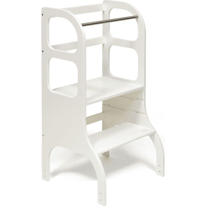 Koka kāpslītis, regulējama augstuma, baltā krāsā