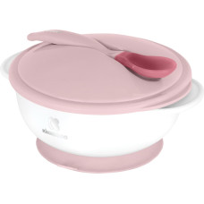 Bowl with heat sensing spoon Pink