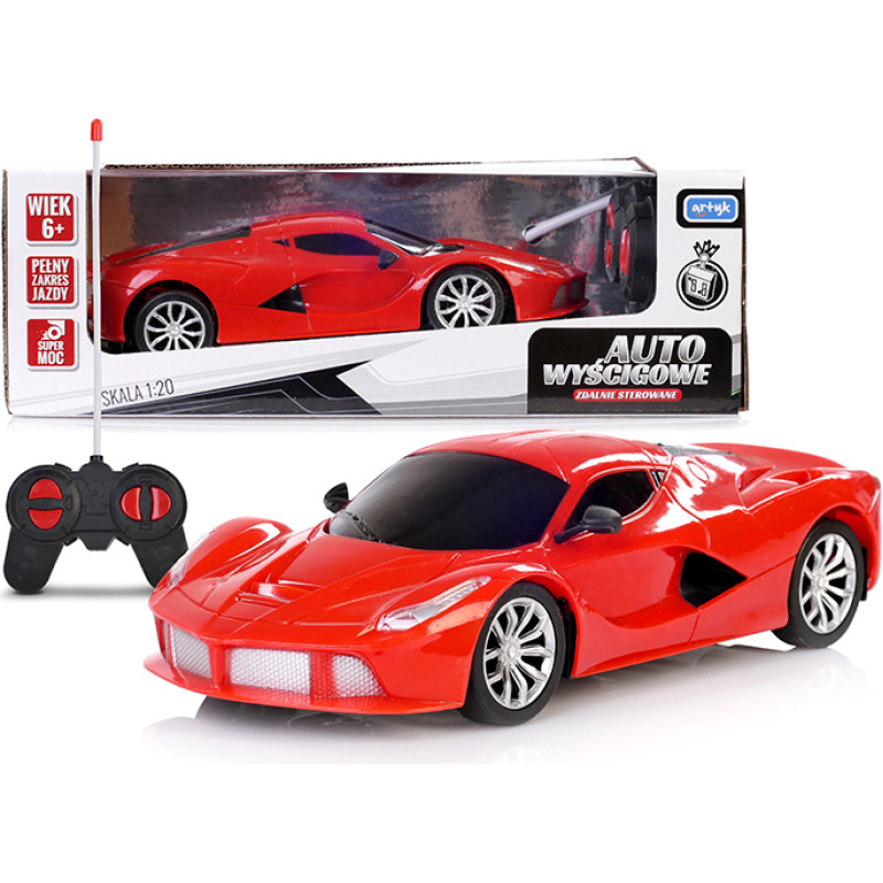 Artyk 170959 – raudona radijo bangomis valdoma lenktyninė mašina