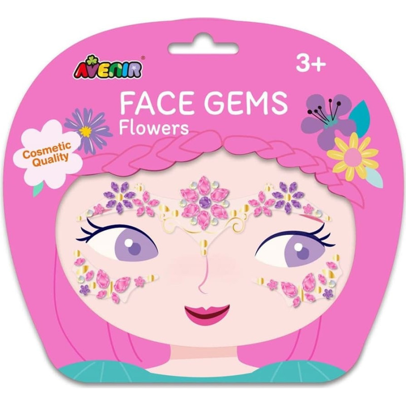 Avenir Priklijuojami veido brangakmeniai „Gėlės“