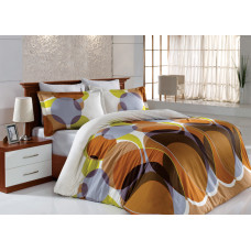 BEDDING SET VALENTINI DECOR COFFEE 160X200+2X70X80 SATIN COTTON