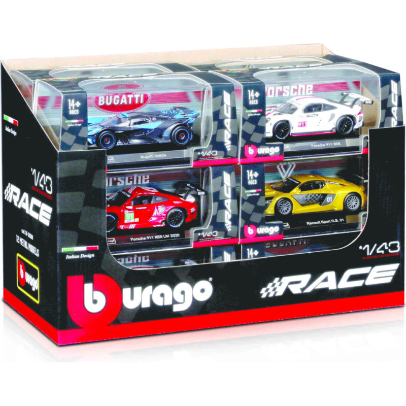 Bburago 1:43 automodelis “Race Collezione”, sortiments, 18-38380