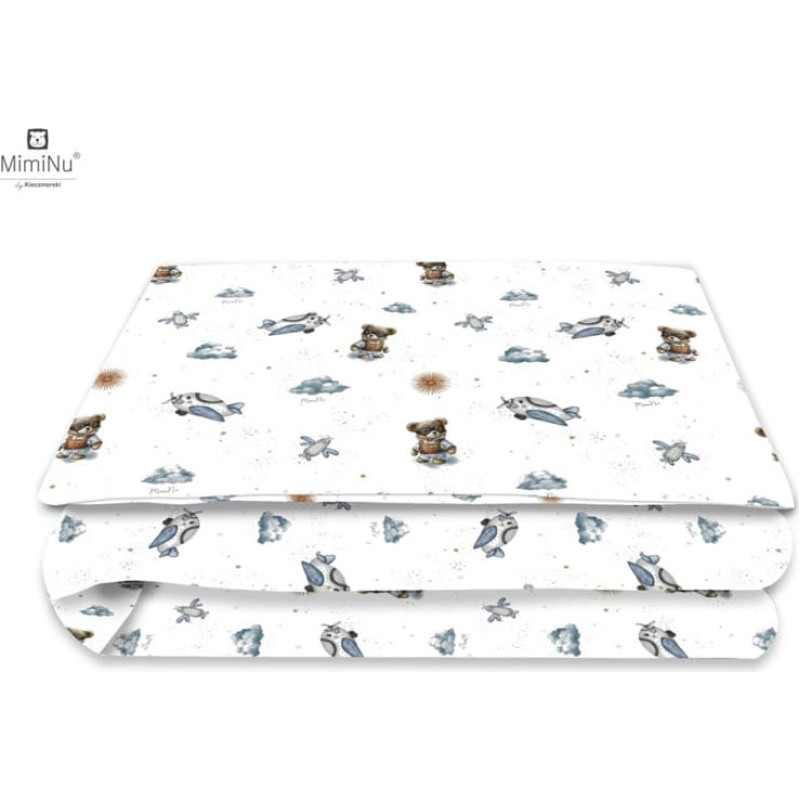 Miminu KIECZMERSKI Pościel 2-elementowa 135x100 cm MIMINU DESIGN Misie niebieskie bawełna 100%