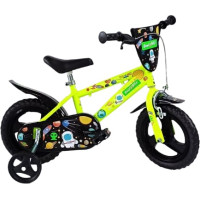 Bimbo Bike Children's bicycle Bimbo Bike 12'' ''GALAXY'', black/neon green