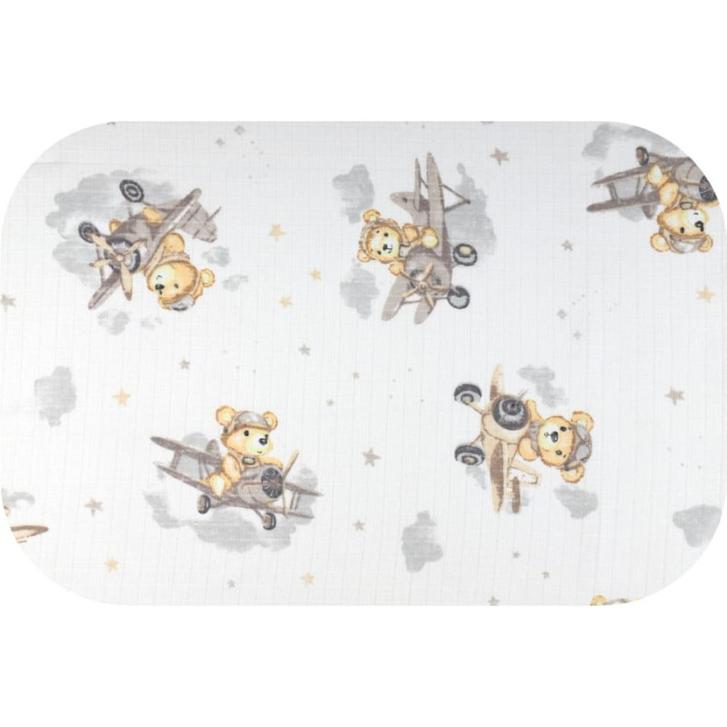 Ega Kids vystyklas - 29590 - TETRA PRINT - EGA - BEAR in PLANE -  dydis 70x80 cm