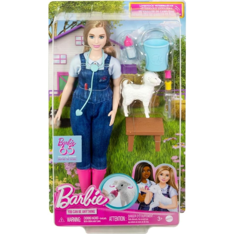 Barbie 65Th Anniversary Careers Farm Vet Doll HRG42