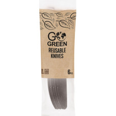 Gogreen Atkārtoti lietojami naži Go Green 6 gab. melni