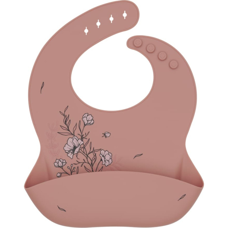 Bib Platinum Silicone Flora Blush