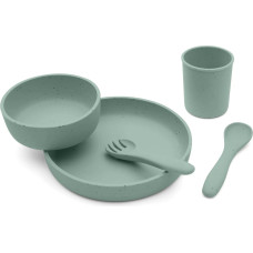 Feeding set 5 pcs Platinum Silicone Sage