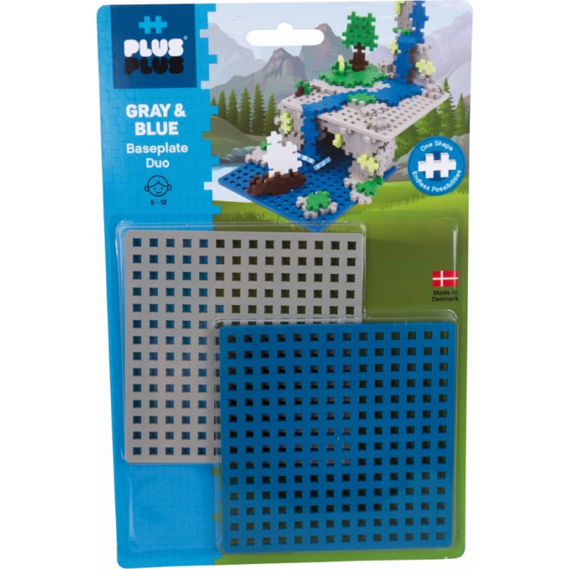 Plus Plus konstruktoriaus pagrindas, mėlyna ir pilka, 2 vnt.