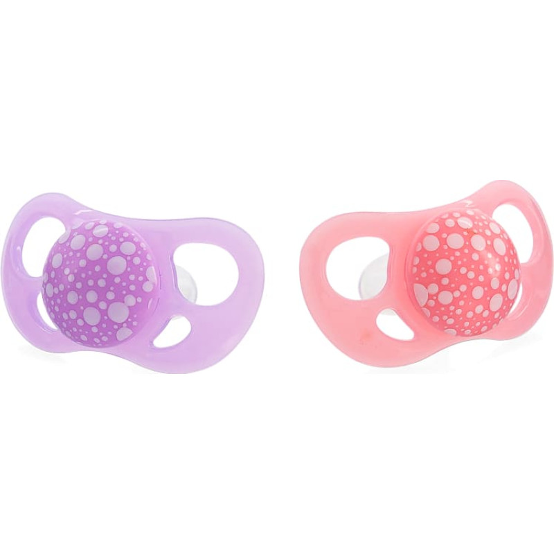 Twistshake 2x Pacifier 6+m Pastel Pink Purple 78289